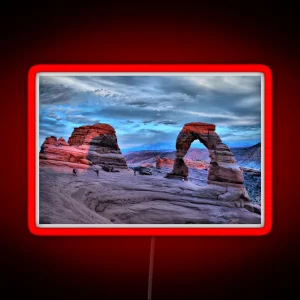 Delicate Arch At Sunset RGB Neon Sign