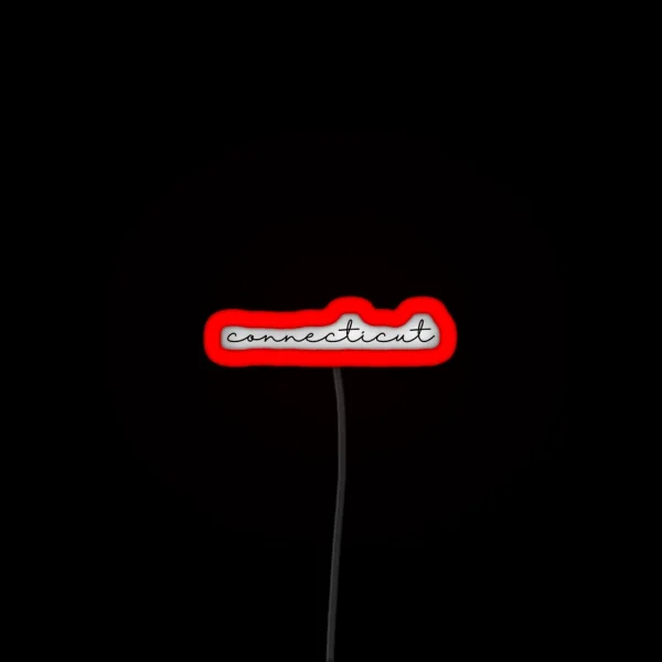 Delicate Connecticut Font RGB Neon Sign