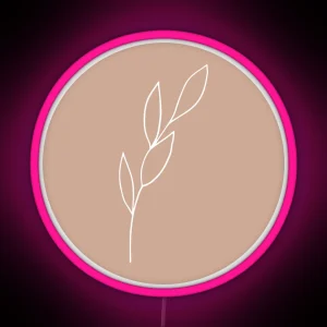 Delicate Floral Line Art RGB Neon Sign