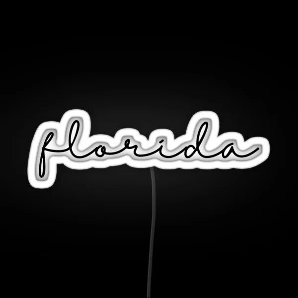 Delicate Florida Font RGB Neon Sign