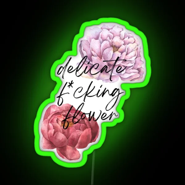 Delicate Flower RGB Neon Sign