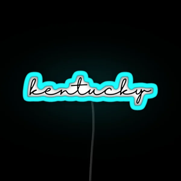 Delicate Kentucky Font RGB Neon Sign