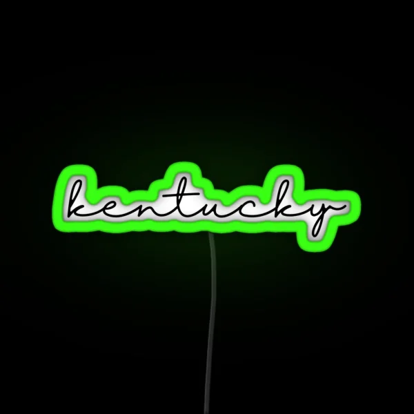 Delicate Kentucky Font RGB Neon Sign