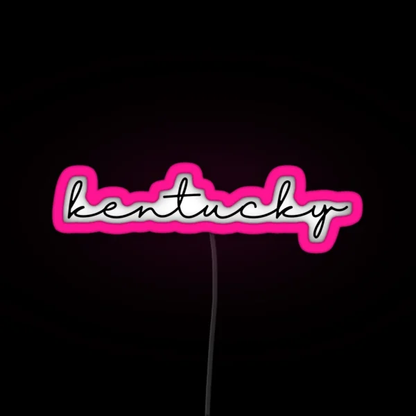 Delicate Kentucky Font RGB Neon Sign