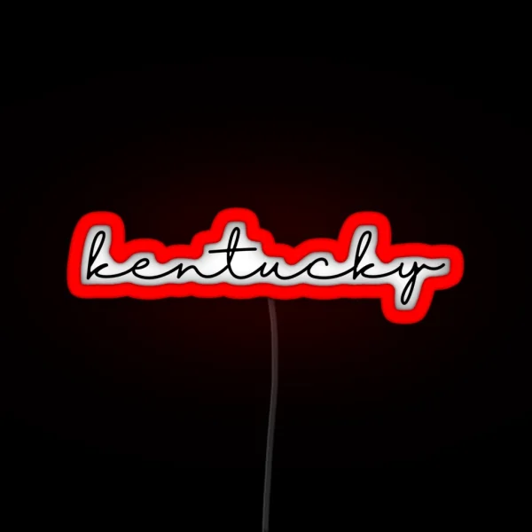 Delicate Kentucky Font RGB Neon Sign
