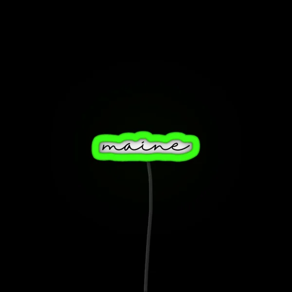 Delicate Maine Font RGB Neon Sign