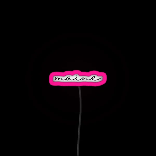 Delicate Maine Font RGB Neon Sign