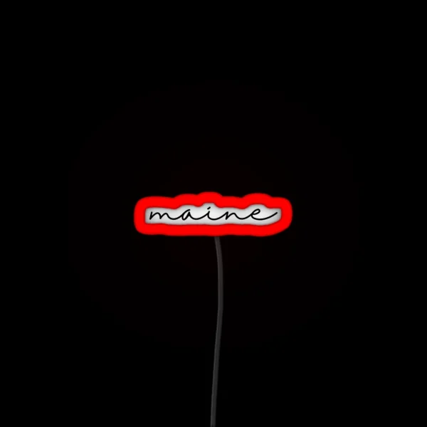 Delicate Maine Font RGB Neon Sign