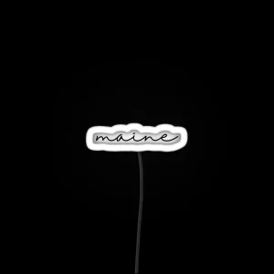 Delicate Maine Font RGB Neon Sign