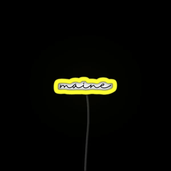 Delicate Maine Font RGB Neon Sign