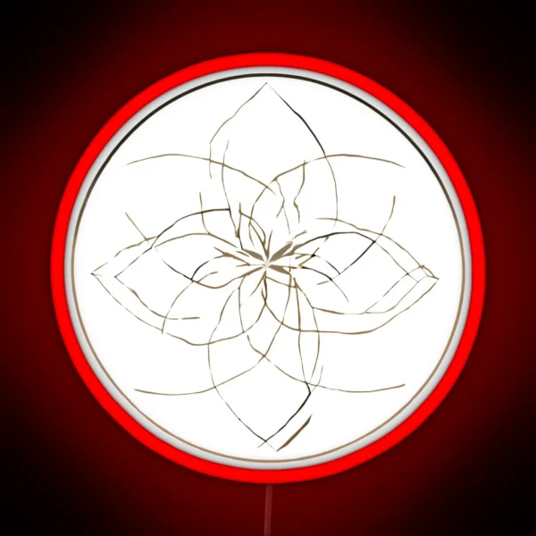 Delicate Mandala Flower Art RGB Neon Sign