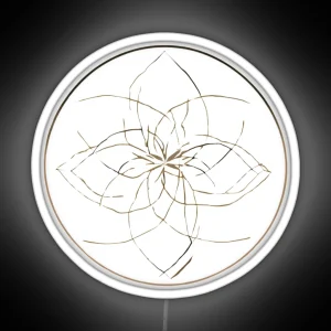 Delicate Mandala Flower Art RGB Neon Sign