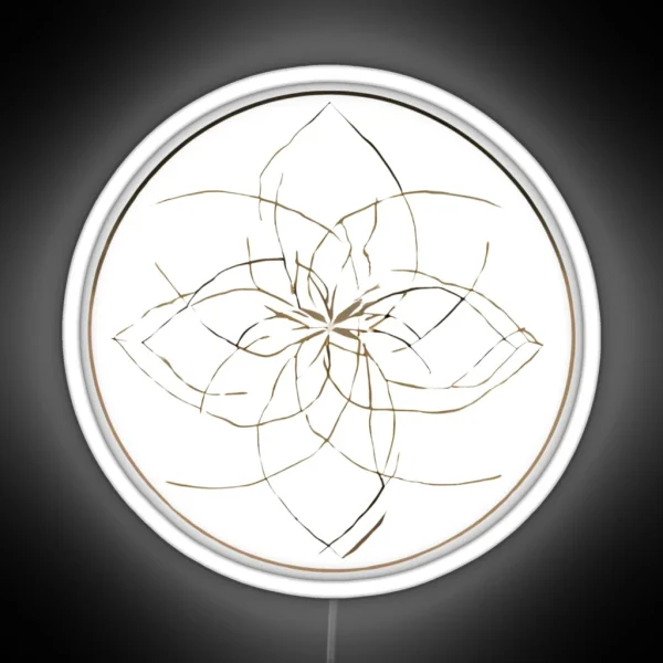 Delicate Mandala Flower Art RGB Neon Sign