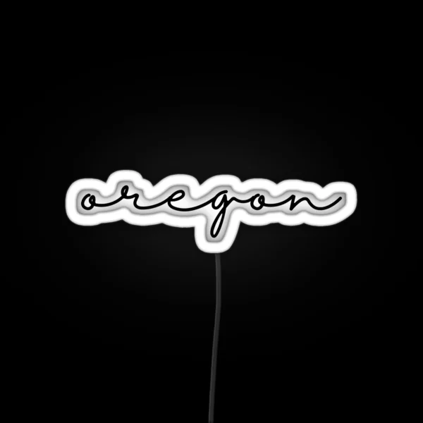 Delicate Oregon Font RGB Neon Sign