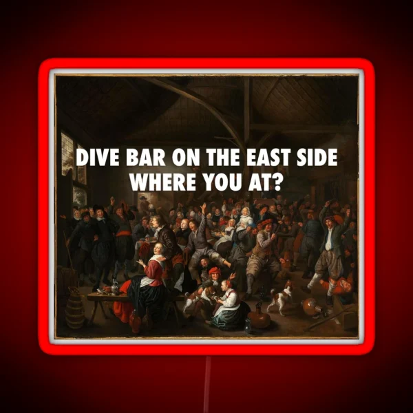 Delicate Peasants Carousing RGB Neon Sign