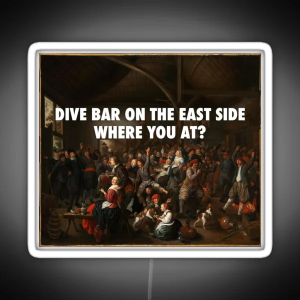 Delicate Peasants Carousing RGB Neon Sign