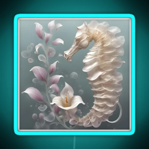 Delicate Sea Horse RGB Neon Sign
