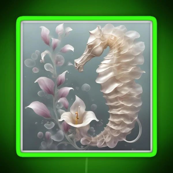 Delicate Sea Horse RGB Neon Sign
