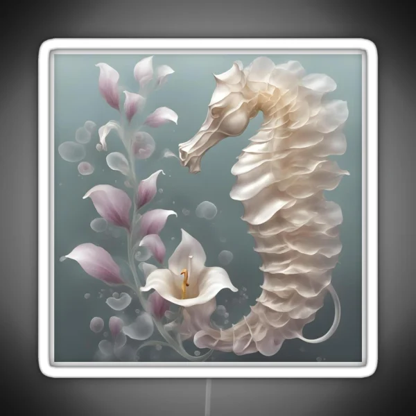 Delicate Sea Horse RGB Neon Sign