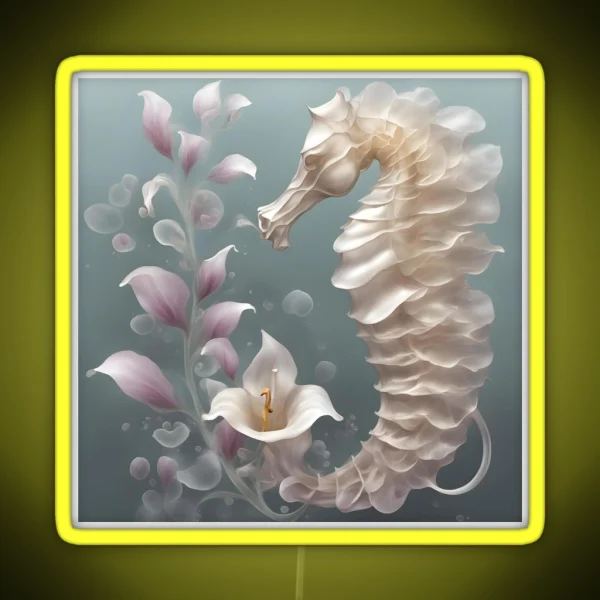 Delicate Sea Horse RGB Neon Sign