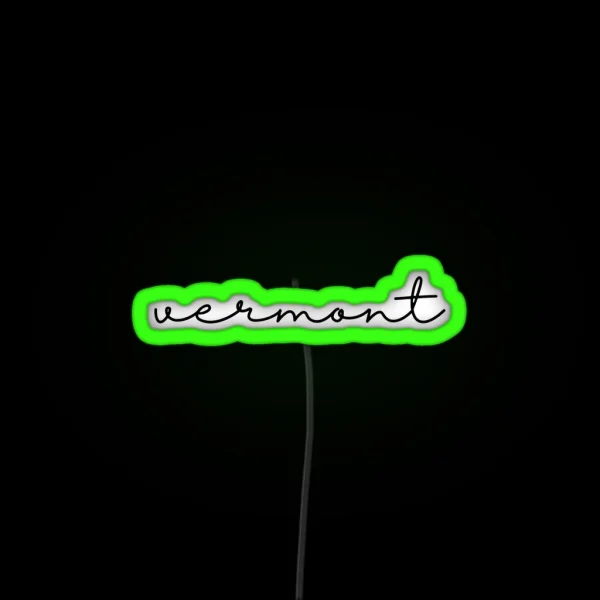 Delicate Vermont Font RGB Neon Sign