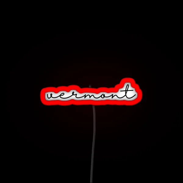 Delicate Vermont Font RGB Neon Sign