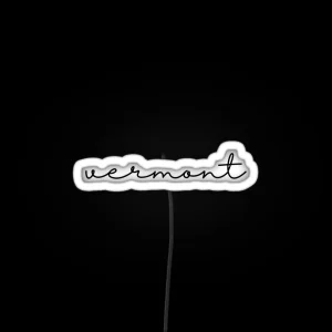 Delicate Vermont Font RGB Neon Sign
