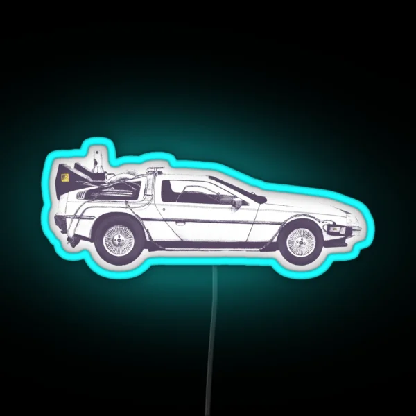 Delorean RGB Neon Sign