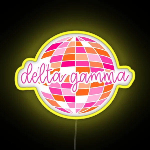 Delta Gamma Disco RGB Neon Sign