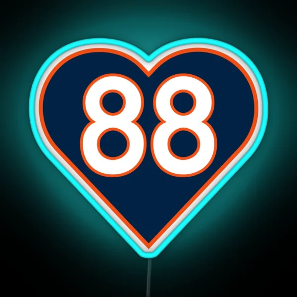 Demaryius Thomas Heart 88 RGB Neon Sign