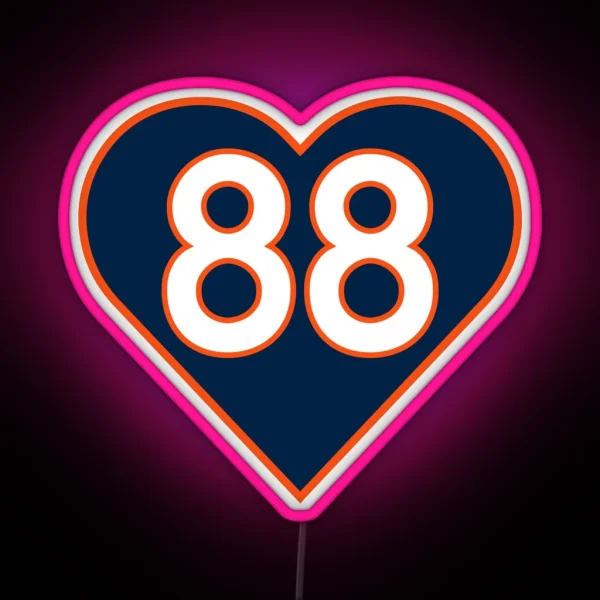 Demaryius Thomas Heart 88 RGB Neon Sign