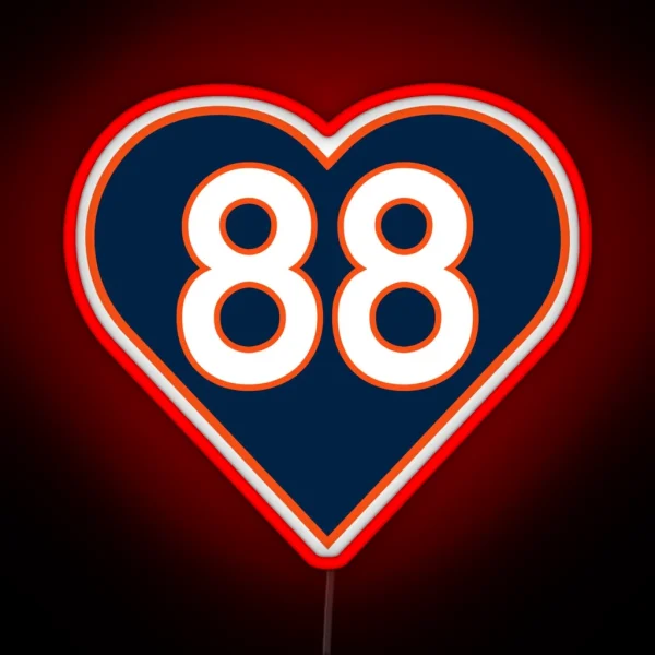 Demaryius Thomas Heart 88 RGB Neon Sign