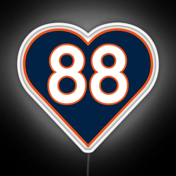 Demaryius Thomas Heart 88 RGB Neon Sign