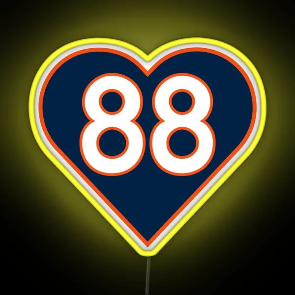 Demaryius Thomas Heart 88 RGB Neon Sign