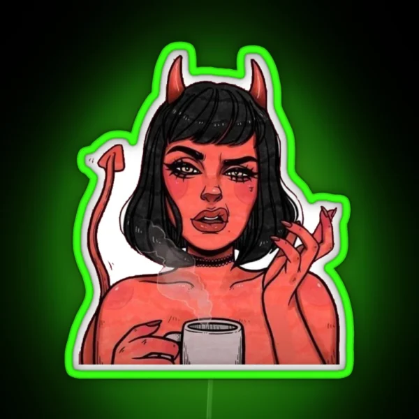 Demon B Tch Demon Girl RGB Neon Sign