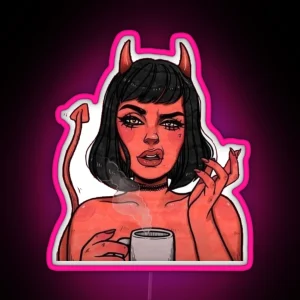 Demon B Tch Demon Girl RGB Neon Sign