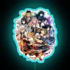 Neon Demon Slayer Hashira Team Sign in Vibrant RGB Colors