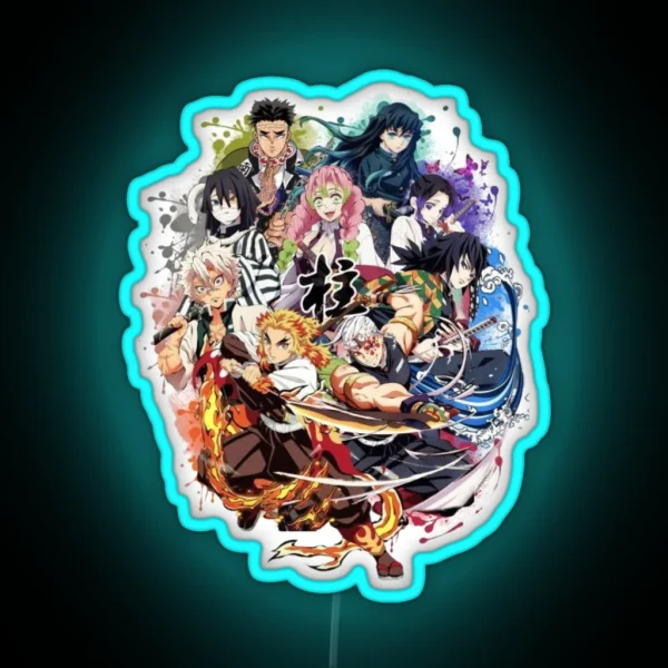 Demon Slayer All Hashira RGB Neon Sign
