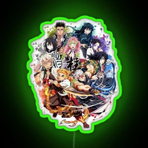 Demon Slayer All Hashira RGB Neon Sign