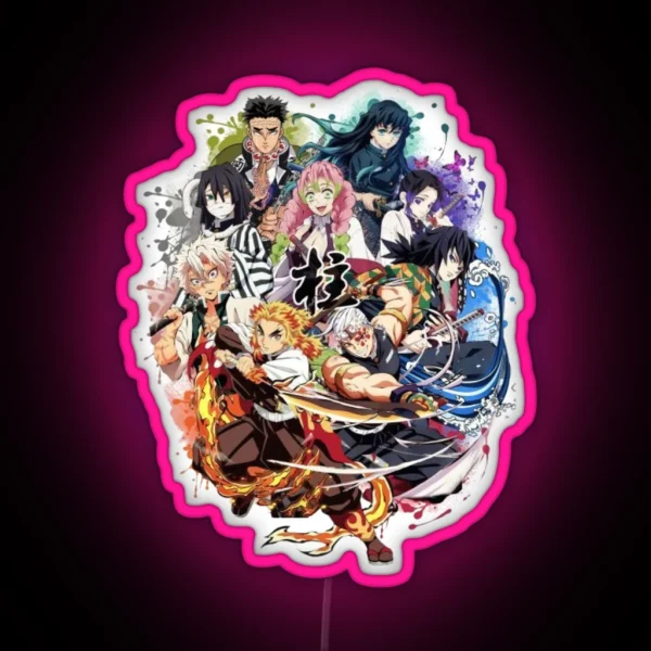 Demon Slayer All Hashira RGB Neon Sign