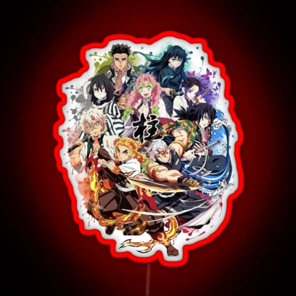 Demon Slayer All Hashira RGB Neon Sign