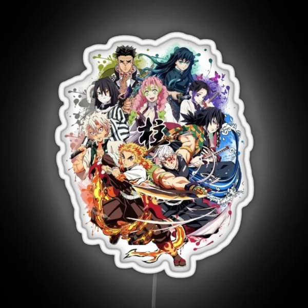 Demon Slayer All Hashira RGB Neon Sign