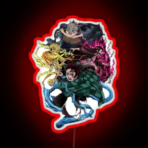 Demon Slayer Squad RGB Neon Sign