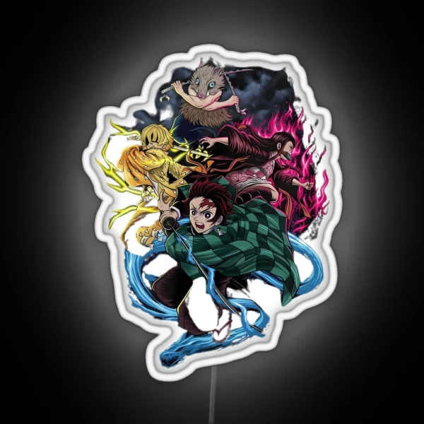 Demon Slayer Squad RGB Neon Sign
