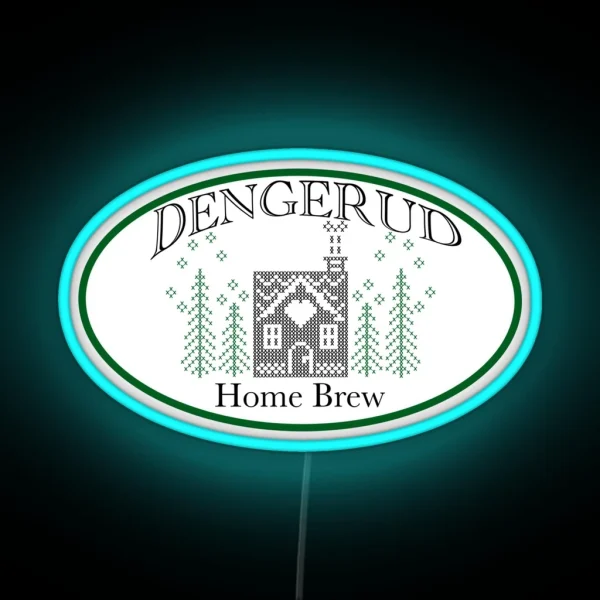 DENGERUD Home Brew Logo RGB Neon Sign