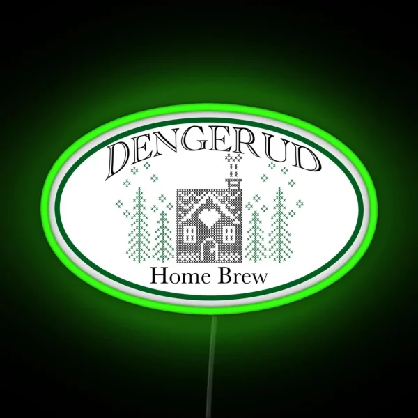 DENGERUD Home Brew Logo RGB Neon Sign