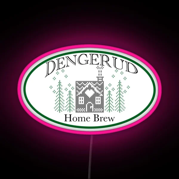 DENGERUD Home Brew Logo RGB Neon Sign