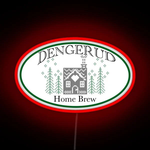 DENGERUD Home Brew Logo RGB Neon Sign