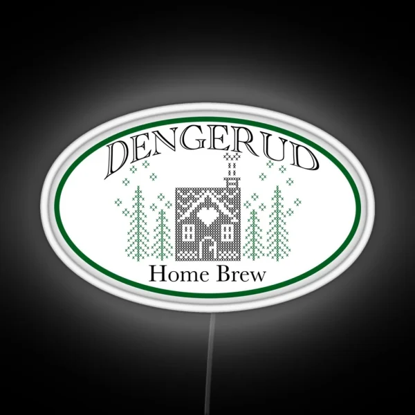 DENGERUD Home Brew Logo RGB Neon Sign