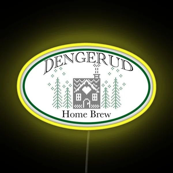 DENGERUD Home Brew Logo RGB Neon Sign